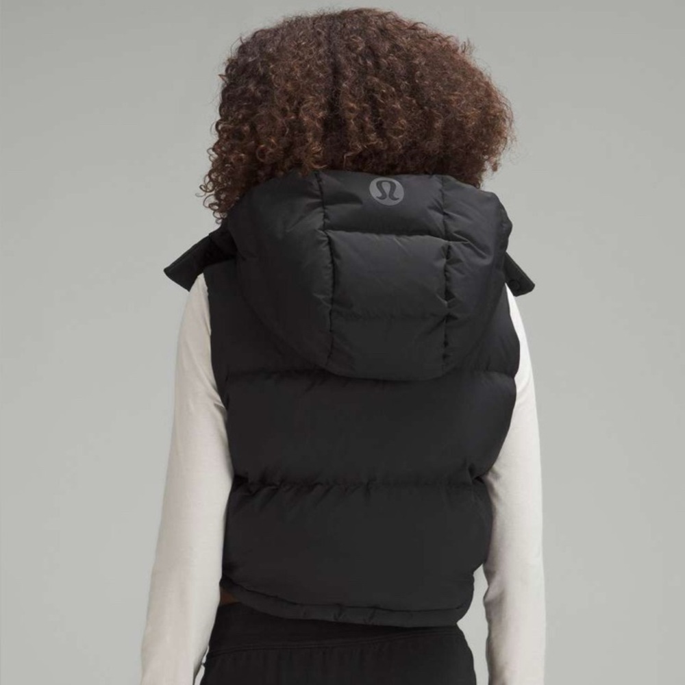 Lululemon Wunder Puff Oversized Super-Cropped Vest Black, 4 EXCELLENT CONDITION - Picture 3 of 13
